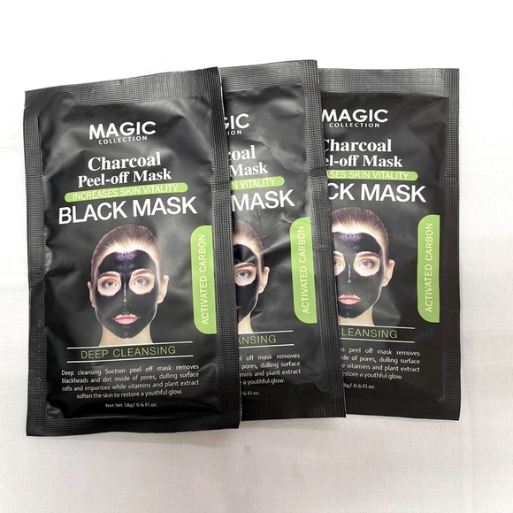 Magic Collection Charcoal Peel-off mask Black Mask deep cleansing 3 pack deal - Picture 1 of 2